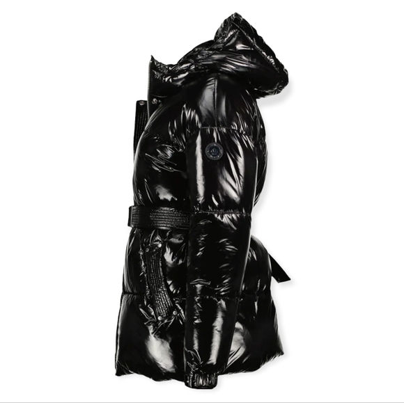 NOIZE AZZURA Hooded Belted Puffer Jacket - Picture 4 of 4